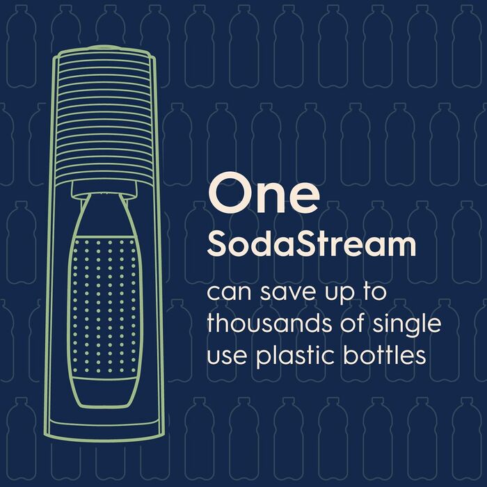 SodaStream Terra - Газовий напій SodaStream, чорний колір, з CO2 балончиком та пляшкою DWS