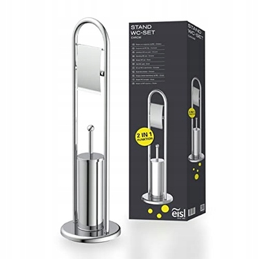 Тримач для туалетного паперу та йоржик для унітаза EISL, хром, 80 см