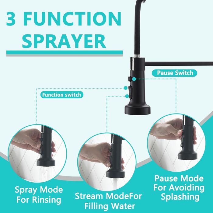 Інфрачервоний сенсорний кран для кухні з висувною лійкою, кухонна арматура 360° поворотна, змішувач для кухні, одноручний змішувач, арматура з спіральною пружиною, кран для мийки, щіткове золото, інфрачервоний сенсор, щіткове золото