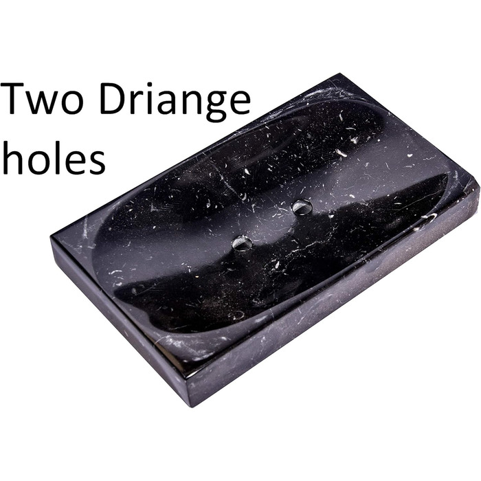 Миска для мила з чорного мармуру – полірована та блискуча підставка для мила – вишуканий аксесуар для ванної кімнати від CraftsOfEgypt (чорний, антрацит)