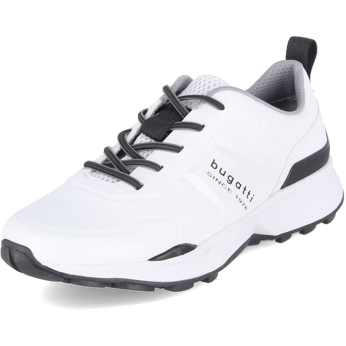 Чоловічі кросівки Bugatti з перфорацією: комфорт та повітропроникність. Білі (47 EU)