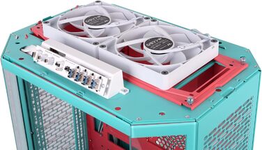 Thermaltake The Tower 600: Корпус ПК ATX Mid-Tower з вертикальним дизайном, USB-C, білий (Mint Strawberry)