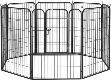 Клітка-манеж для цуценят PawHut 8-секційний, 80x100 см, для собак, котів, цуценят, для дому та вулиці