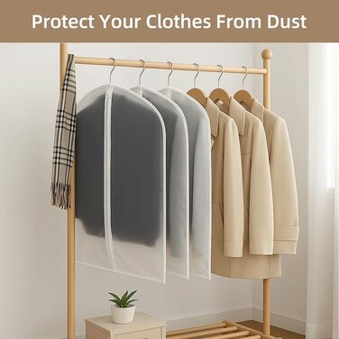Набір мішко-органайзерів для одягу CNMTCCO, 6 шт., 60x100 см, прозорі, захист від пилу та вологи