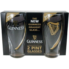 Склянка Guinness Logo - унісекс, 0,5 л - для алкоголю та вечірок, мерч фаната