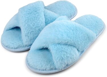 Жіночі плюшеві домашні тапочки Riehmot (40/41 EU, блакитні)