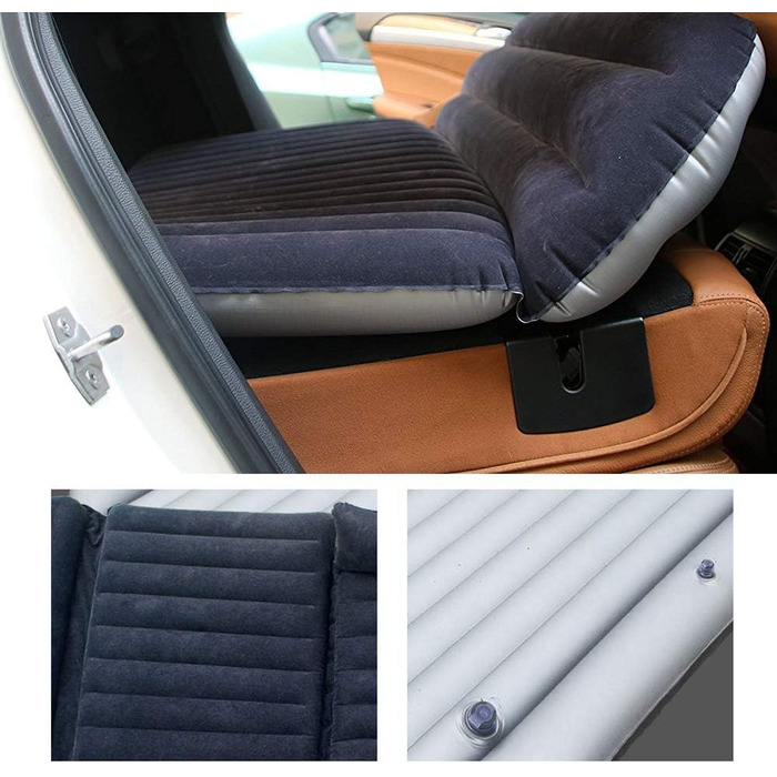 Надувний матрац для авто SUV з насосом (чорний) - зручний для кемпінгу та подорожей