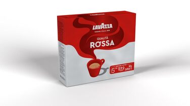 Мелена кава Lavazza Qualità Rossa Classico, для гейзерної кав'ярки та фільтр-кави, інтенсивність 7/10, темне обсмажування, 10 упаковок по 250 г
