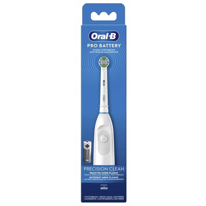 Електрична зубна щітка Oral-B Pro Battery Precision Clean DB5, біла