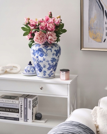 Порцелянова ваза Beliani, 23 x 46 см