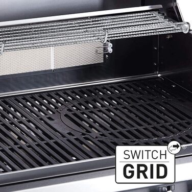 Газовий гриль Enders MONROE PRO 4 SIK TURBO SHADOW, 4 конфорки, інфрачервоний бек-горелка, бокова конфорка, PanoVision, SWITCH GRID™ з SEAR-решіткою, HEAT RANGE™, TURBO ZONE 800°C, SIMPLE CLEAN™