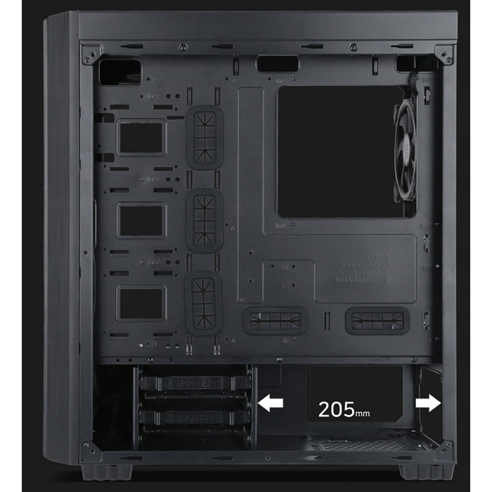 Корпус Gembird K500 Midi Tower, чорний