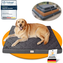 Orthopedic Dog Bed [Waterproof] - Your furry friend's new favorite dog mat, Non-slip dog cushion, dog basket, dog bed, washable cover | Small to large dogs | 110x100x9 cm