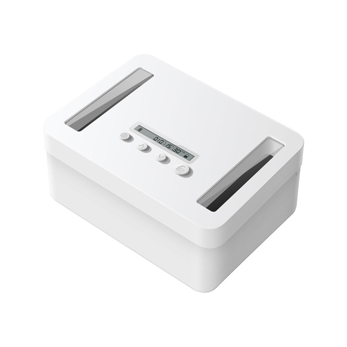 VAYDEER Сейф із таймером: Металевий сейф із цифровим замком, захист від смартфонів, USB-C, дитячий замок, 365 днів, для дому та офісу (Білий)