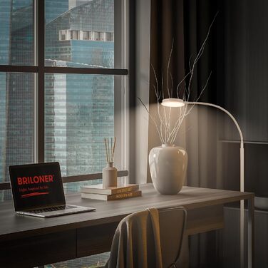 LED лампа BRILONER з сенсорним керуванням, регулюванням яскравості, поворотним кріпленням, для дому, офісу та читання, бежевого кольору, 32,5x13x40 см