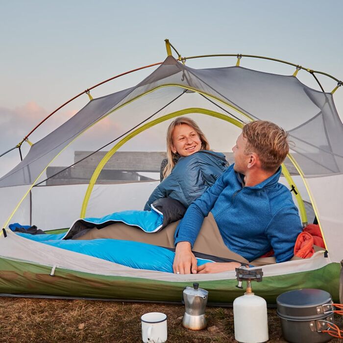 JAICOM Sleeping Bag, 2-in-1 Microfiber Sleeping Bag, Ultralight Silk Sleeping Bag for Travel - With Pillow Pocket Double Sleeping Bag, Ideal for Backpacking, Hotels & Huts, 180 * 220 cm