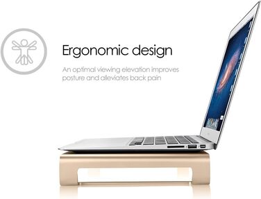 Алюмінієва підставка для iMac, MacBook, ноутбука та ПК, золота