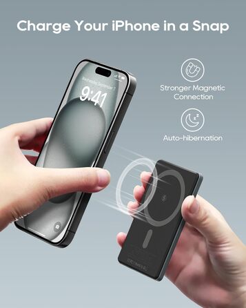 Power Bank Magsafe Ultra Slim 5000mAh 20W Gray - Бездротовий акумулятор для iPhone