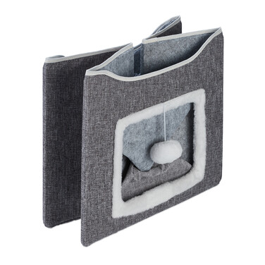 Relaxdays Foldable Cat Cave in Grey