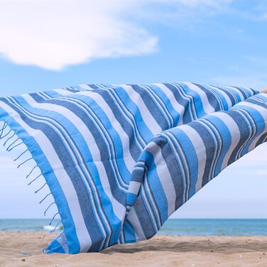 Плед для пікніка MOMOMUS XXL (210x240 см) синій - пляжний, складаний, великий, без піску