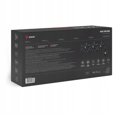 Рідинне охолодження процесора Savio NOX 360 мм, 3x120мм PWM 2550 RPM, Intel/AMD