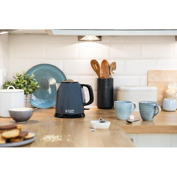 Електричний чайник Russell Hobbs 1.0л Colours+ з нержавіючої сталі (2400W, швидке кип'ятіння, фільтр від накипу, індикатор рівня води, компактний)