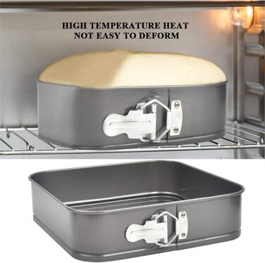 Форма для випікання тортів TIMESETL кута/прямокутна, 3 в 1, регульована, Ø 24/26/28 см, з антипригарним покриттям
