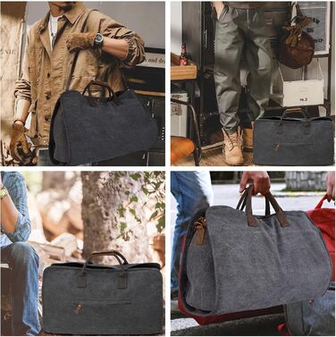 Дорожній костюм-органайзер 2-в-1 American Casual Canvas Leder для одягу та аксесуарів, чорний