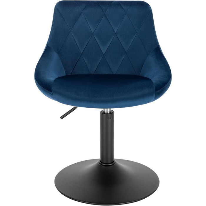 WOLTU Adjustable Swivel Bar Stool with Backrest - Dark Green Velvet Padded Chair