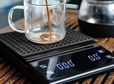 Прецизійні кухонні ваги 3000г / 0,1г з таймером для заварювання кави