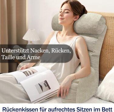 Підкуштунок для ліжка та дивану з підлокітником, 65x30 см, кремовий