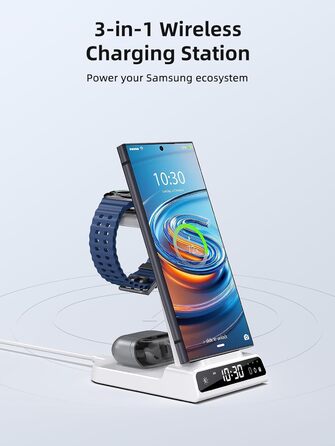 Бездротовий зарядний пристрій для Samsung Galaxy S25 Ultra, Watch Ultra/8/7/6, S24 Z Fold 6/Z Flip 6, Buds - зарядка