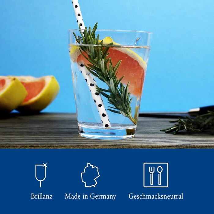 Villeroy & Boch – Dressed Up Water Glass Set, 4-Piece, 310 ml, Dishwasher-Safe, Special Drinking Glasses, Glasses for Water, Drinking Glass Set, Juice Glasses, Crystal Glass