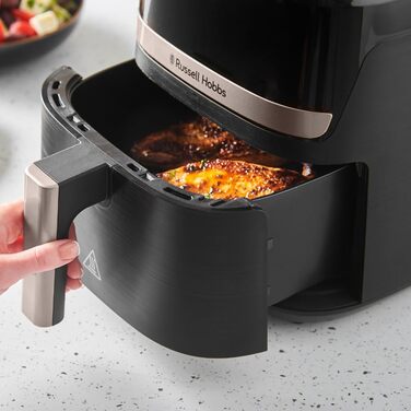 Russell Hobbs Rapid Air Fryer 4.3L - Quiet & Compact Air Fryer with 9 Programs, Touchscreen, Grill, Bake & Fry