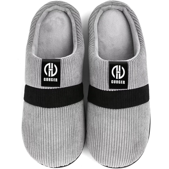 Тапочки домашні чоловічі/жіночі зимові з плюшевою підкладкою, розмір 36-51 (46/47 EU, сірий колір C2)