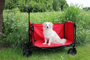 FROSAL Візок для собак Bruno, зелений, складний | Транспортний візок для тварин з легким доступом