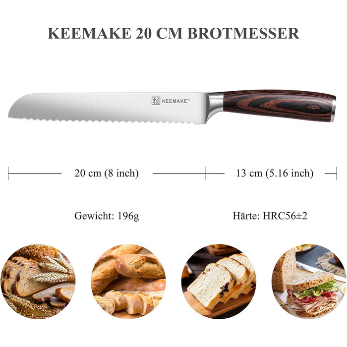 KEEMAKE Profi Ніж для філетування риби 15 см - Нержавіюча сталь, гнучке лезо, для кухні та м'яса. Зручна ручка, подарункова коробка