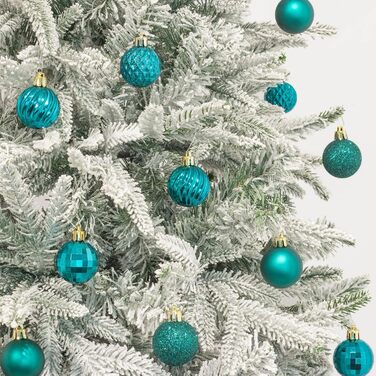 Набір ялинкових прикрас Busybee 30 шт. 6 см, пластикові кулі для ялинки, темний крячок, 60 мм