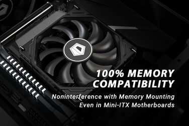 Кулер для процесора ID-COOLING IS-40X V3: низький профіль, 45 мм, 4 heatpipes, 92 мм вентилятор, підтримка Intel LGA1700/1200/115X, AMD AM5/AM4