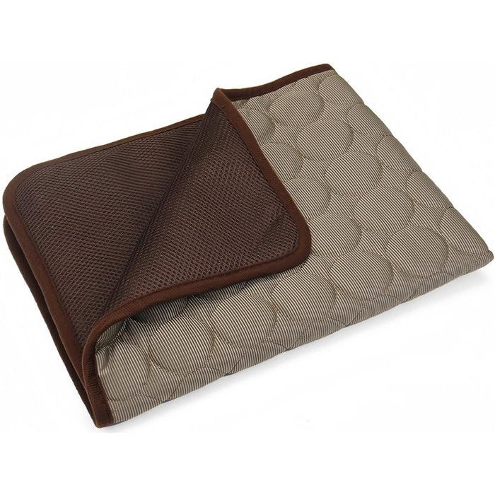 Килимок охолоджуючий для собак та котів, самоохолоджуючий, 70x100 см, колір кава
