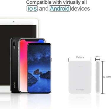 Портативний зарядний акумулятор Power Bank 5000mAh (2 шт.) чорний та білий