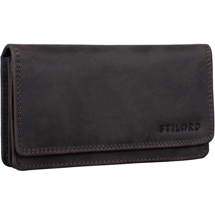 STILORD 'Lotta' Leather Wallet Women RFID and NFC Protection Vintage Women's Wallet Crossbody with RFID Blocking in Gift Box