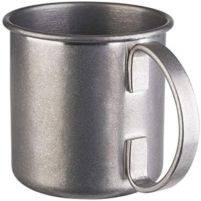 Moscow Mule - 2 x 500 ml Cocktail Glasses, 27 cm Bar Spoon, 5cl Jigger & Black Lime Squeezer, Food-Grade, Cocktail Glass Set including Gift Box, (Antique Stainless Steel, 2 Pieces (1 Pack))