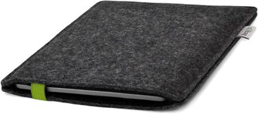 Чохол для Kindle Paperwhite 7 (Amazon) | Шкіряний чохол з ворсового фетру, Made in Germany (Антрацит - зелений)