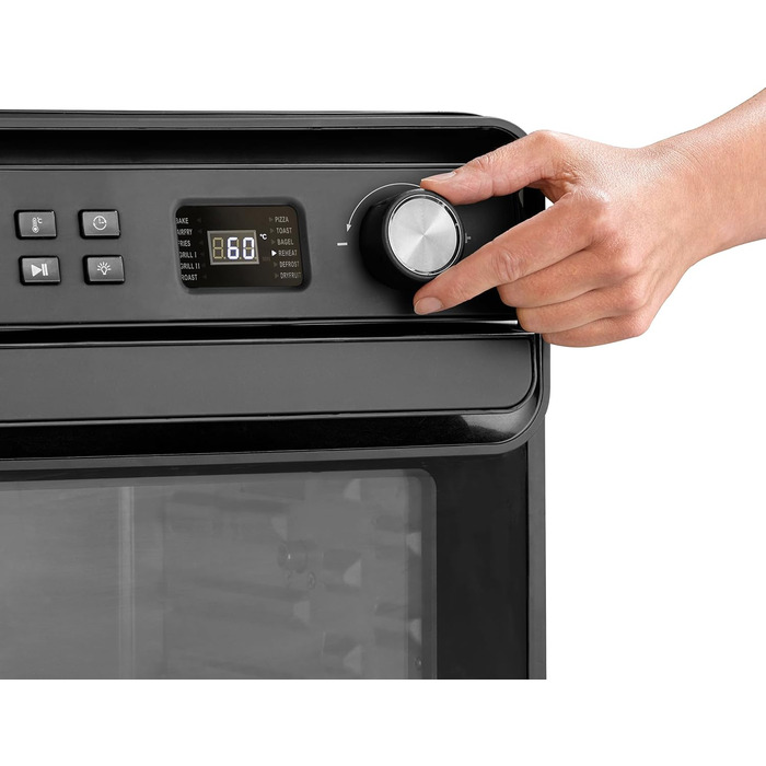 Фритюрниця CASO AirFry Chef 1700 чорна, без попереднього розігріву, 3 рівні, 1700 Вт, температура 40-230°C, таймер, конвекційна