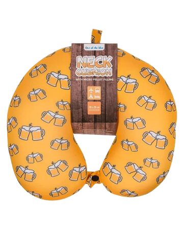 Подушка для шиї з мікрогранулятом - компактна подушка-воронка для подорожей, 30x30 см, ергономічна, для літака та поїзда