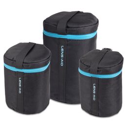 Чохол для об'єктива LENS-AID: захисна сумка з блискавкою та ремінною пряжкою (S, M, L)