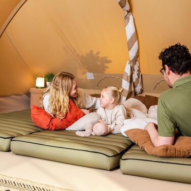 Надувний матрац для гостей Human Comfort - 100% бавовна (зелений)