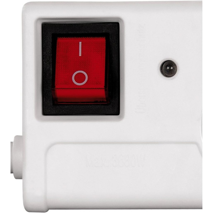 Мережевий фільтр Hama з перенапруженням, 6 розеток, поворот 90°, XL роз'єми, 1.4м кабель, настінний монтаж