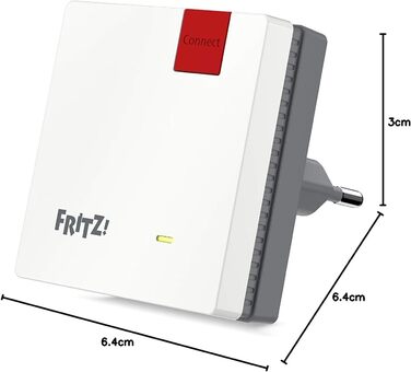 Повторювач Wi-Fi AVM FRITZ!Repeater 600 (2.4 ГГц, до 600 Мбіт/с, WPS, компактний) - міжнародна версія